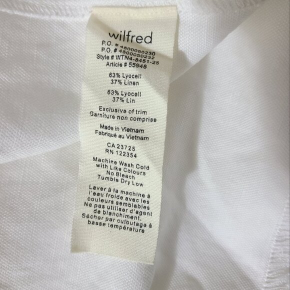 Aritzia Wilfred Hymne Linen Lyocell Criss Cross Back Midi Dress Womens Sz 10 - Picture 15 of 16